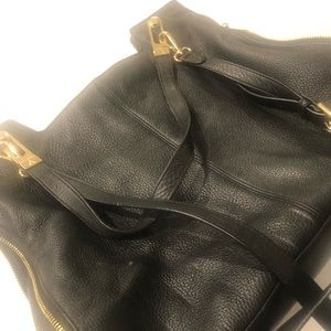 Vince Camuto black leather bag